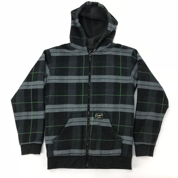 mens plaid zip up hoodies